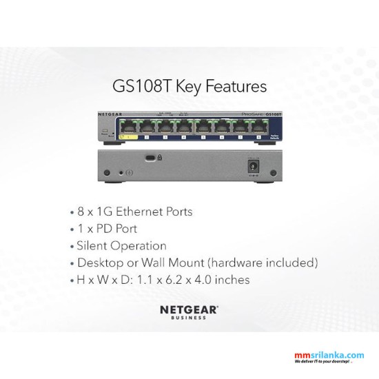 NETGEAR 8-Port Gigabit Ethernet Smart Switch with Cloud Management